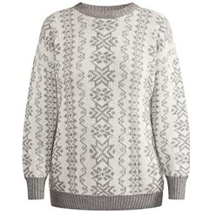 Jalene Gebreide damestrui 15425014-JA03, grijs-wit, M/L, grijs/wit, M/L