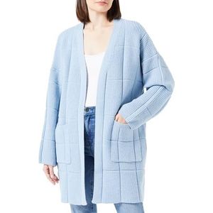 LEOMIA Open gebreide cardigan voor dames 15624758-LE02, ijsblauw, XS/S, ijsblauw, XS/S