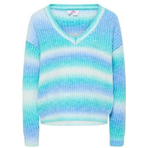 LIBBI Dames gebreide trui 12425240-LI01, turquoise meerkleurig, XL/XXL, turquoise meerkleurig, XL/XXL