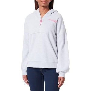 LIBBI Dames Hoodie 23918137-LI01, lichtgrijs melange, L, lichtgrijs, gemêleerd, L