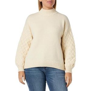 NAEMI Pull tricoté pour femme, crème, XL-XXL