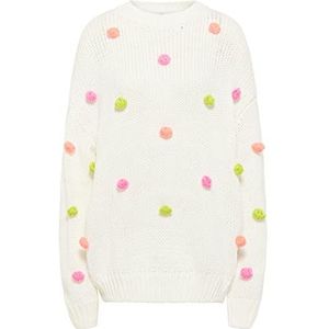 NALLY Dames gebreide trui 12419395-NA02, wolwit meerkleurig, XL/XXL, wolwit, meerkleurig, XL/XXL