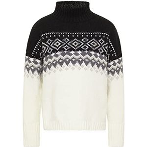 NALLY Gebreide damestrui 12419410-NA02, zwart wolwit, XL/XXL, zwart, wolwit., XL/XXL
