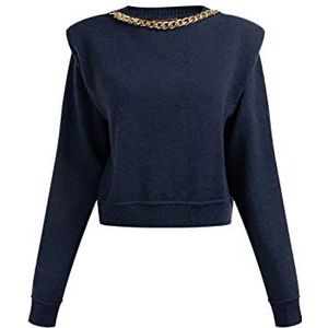 SIDONA Gebreide damestrui, Navy Blauw