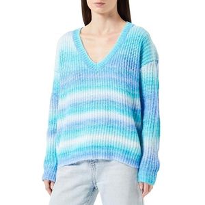 Sookie Dames gebreide trui 12425240-SO01, turquoise meerkleurig, XS/S, turquoise meerkleurig, XS/S