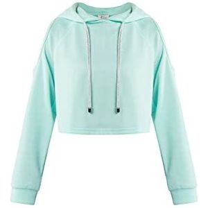 ZITHA Sweat à capuche court pour femme, aqua, XS