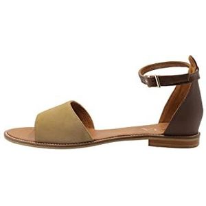 IRIDIA Leren sandalen voor dames, geel, 37 EU