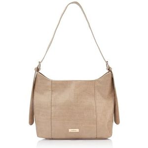 ALARY Hobo Bag voor dames, met reptielreliëf, beige, beige