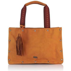 SIDONA Shopper voor dames, één maat, Kameel.