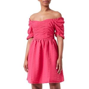 aleva Dames off-shoulder mini-jurk 19323127-AL04, roze, M, roze, M