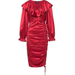 IMANE Robe pour femme, Rouge, S