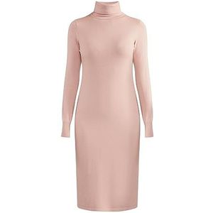 LEOMIA Dames gebreide jurk Midi 15624941-LE02, oudroze, XS/S, Oudroze, XS/S