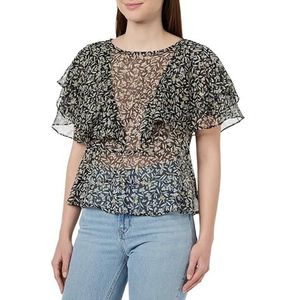 baradello Chemisier pour femme, Noir, S