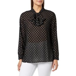 baradello Damesblouse 31225624-BA01, zwart goud, M, Zwart/Goud, M