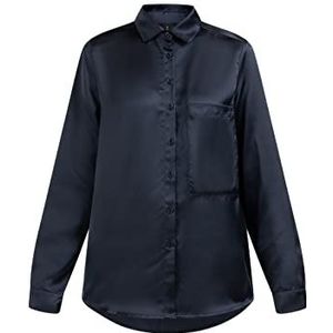 bridgeport Dames hemdblouse 31224893-BR02, marineblauw, L, Donkerblauw, L