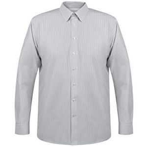 bridgeport Heren business overhemd 31923989-BR02, donkerblauw gestreept, 37, Donkerblauw gestreept., 37