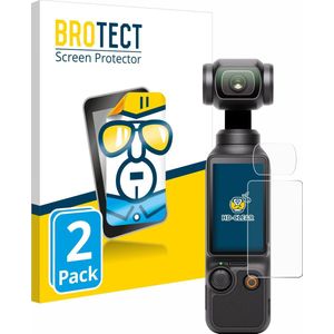 BROTECT Screenprotector - Geschikt voor DJI Osmo Pocket 3 - Display + Lens - 2 Stuks