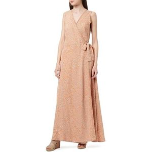 ESHA Lange wikkeljurk voor dames, oranje beige, S