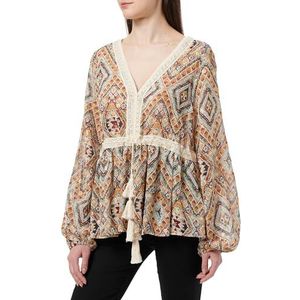 EYOTA dames tuniek lange mouwen, Oranje goud, L