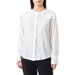 Festland Damesblouse met lange mouwen, wolwit, S