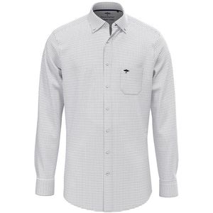 FYNCH HATTON - Soft Oxford - Overhemd - Blauw - Katoen