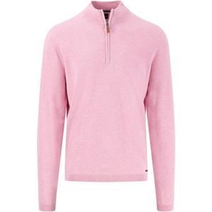 Fynch-Hatton Trui Rits Roze - Half-zip Heren Trui van Katoen