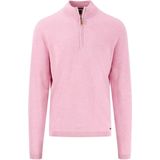 Fynch-Hatton Trui Rits Roze - Half-zip Heren Trui van Katoen