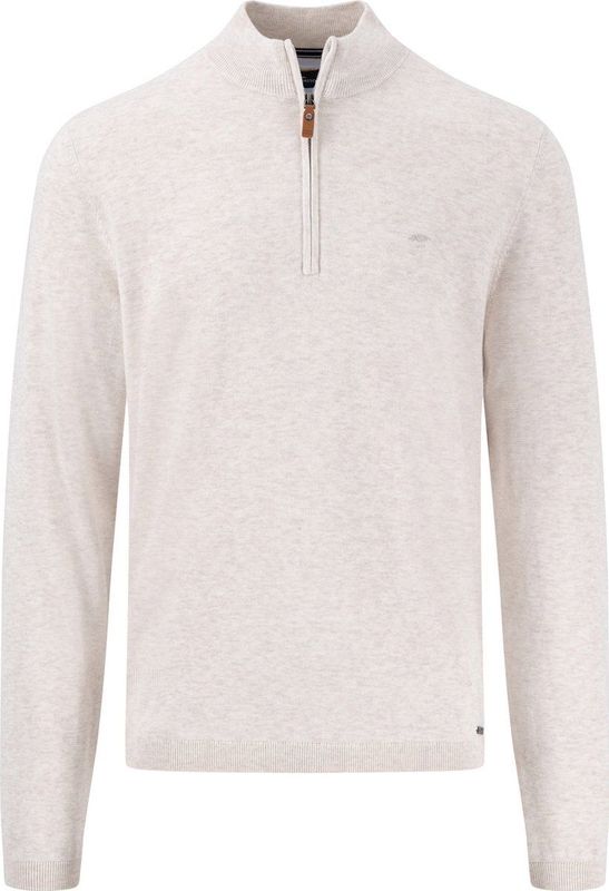 Fynch-Hatton - Air Cotton - Half Rits Trui - Blauw - Katoen