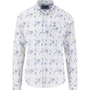 FYNCH-HATTON Overhemd - Kleur: Summer Breeze - Met Bloemmotief - Knoopsluiting