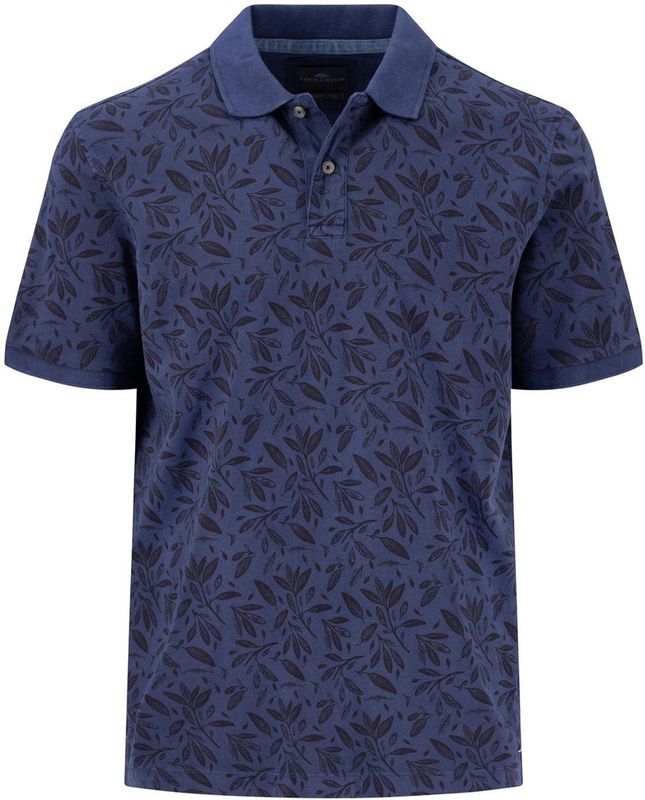 Fynch Hatton - Sunfaded AOP - Poloshirt - Blauw - Katoen