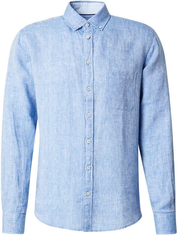 Fynch-Hatton Linnen Overhemd - Regular Fit met Button-Downkraag