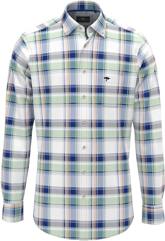 Fynch-Hatton - Colorful Combi Checks Overhemd - Ruiten - Korte Mouwen - 1513 8320