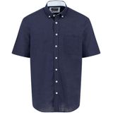 Fynch Hatton - Overhemd - Effen Kleur - Slubstof - Korte Mouwen
