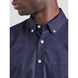 Fynch Hatton - Overhemd - Effen Kleur - Slubstof - Korte Mouwen