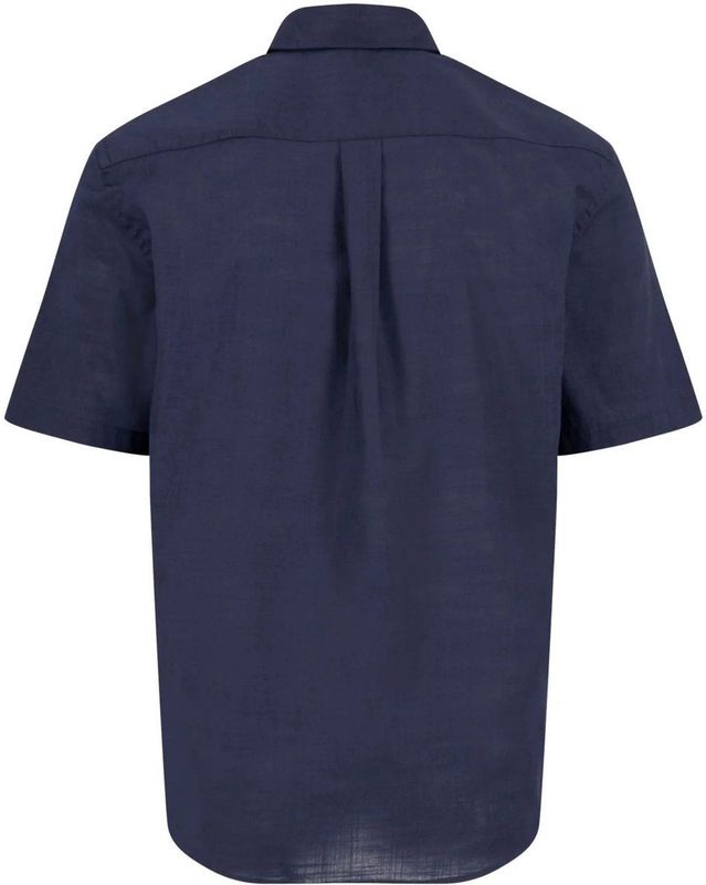 Fynch Hatton - Overhemd - Effen Kleur - Slubstof - Korte Mouwen