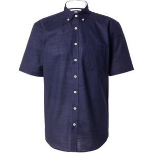 Fynch Hatton - Overhemd - Effen Kleur - Slubstof - Korte Mouwen