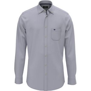 Fynch-Hatton - Lange Mouw Overhemd - Heren - Blauw - Katoen - Regular Fit