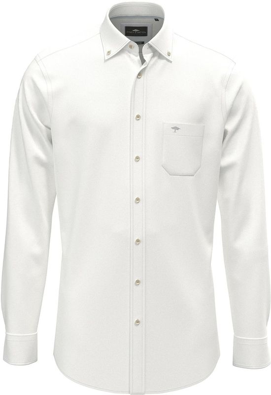 Fynch-Hatton - Seasonal Summer Oxford Overhemd - Blauw - Katoen - Lange Mouwen