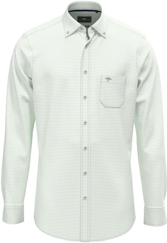 Fynch-Hatton - Overhemd - Groen Geruit - Katoen