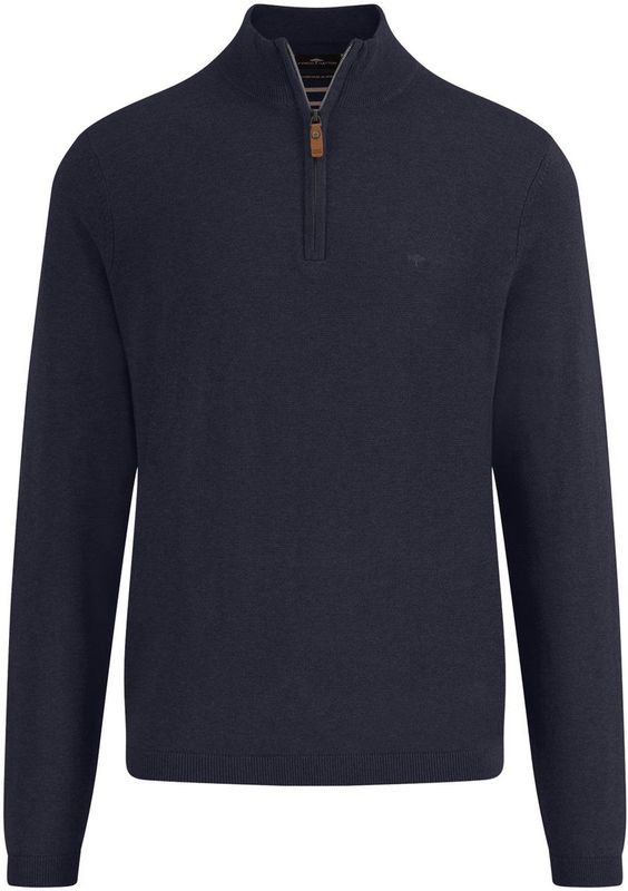 FYNCH HATTON - Half Zip Trui - Grijs - Katoen