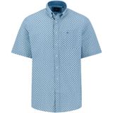 Fynch-Hatton - Linnen Overhemd - Bedrukt - Korte Mouw - 100% Katoen