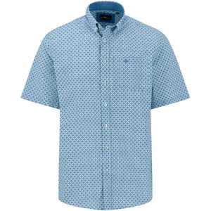 Fynch-Hatton - Linnen Overhemd - Bedrukt - Korte Mouw - 100% Katoen