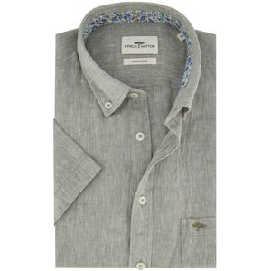 Fynch Hatton - Casual Overhemd - Groen - 80% Linnen 20% Katoen