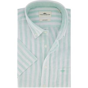 Fynch Hatton - Casual Overhemd - Groen - 80% Linnen 20% Katoen