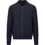 Fynch-Hatton Heren vest blauw (Maat: S) - Effen - Halslijn: Opstaande kraag,