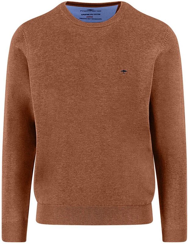 Fynch Hatton - 1514210 - Heren Sweater - Katoen - Halve Rits