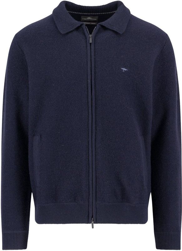 Fynch-Hatton - Vest - Donkerblauw - Effen