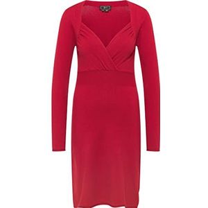 IKITA Gebreide damesjurk 11019458-IK01, rood, XS/S, gebreide jurk, XS/S