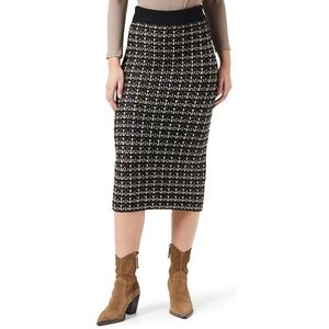 IKITA Gebreide rok voor dames, zwart, XS-S