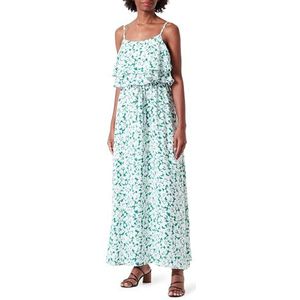 IKITA Dames maxi-jurk met bloemenprint 19222815-IK01, groen wit, S, Maxi-jurk met bloemenprint, S